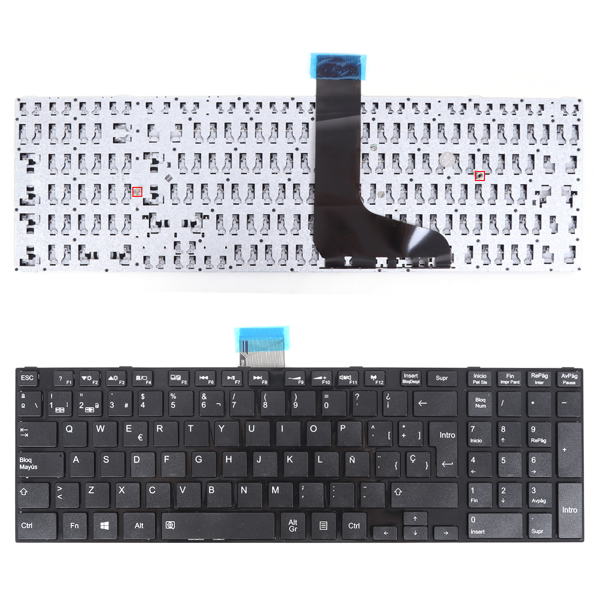 Picture of New Replacement Laptop Keyboard For  TOSHIBA C50D-B  GLOSS FRAME BLACK (without foil) SP Layout